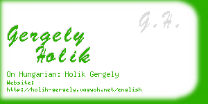 gergely holik business card